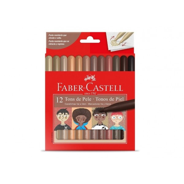 Caneta Hidrog Faber Castell Vai Vem 12 un Pele