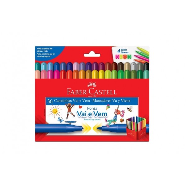 Caneta Hidrog Faber Castell Vai Vem 36 un