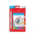 Caneta Hidrog Faber Castell Ponta Dupla 10 Cores